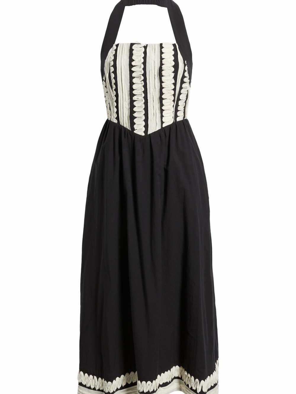 Aden Rae Fernanda Halter Cotton Midi Dress